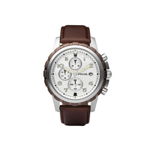 Klockarmband Fossil FS4543 Läder Brun 22mm